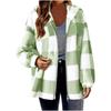 Women's Plaid Zipper Loose Plush Casual Jacket