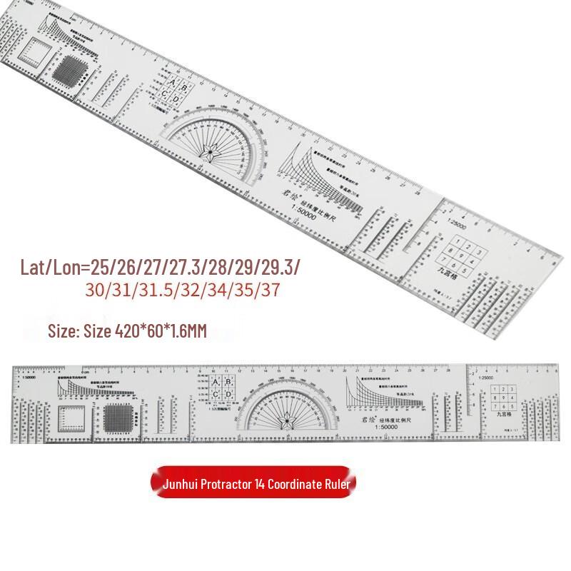 ZIJINWA Multi-functional Geographic Coordinate Ruler