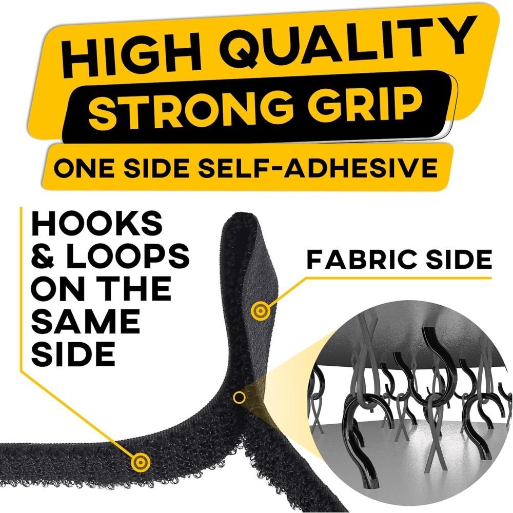 Reusable Nylon Fastening Cable Ties Hook Loop Adjustable Self-Adhesive Securing Strap Fastener Tape Cable Cord Management