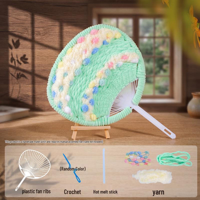 

June 1st Children s Day DIY Cartoon Wool Knitting Fan Toy Kit Choose as needed