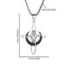 Retro Celtic Knot Hollow Out Pendant Woven Pattern Necklace Handmade Jewelry Gift