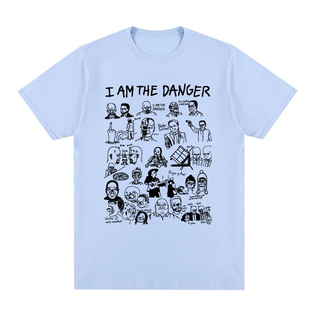 Breaking Bad I Am The Danger Vintage T-shirt Harajuku Heisenberg Casual Cotton Men T Shirt New Tee Tshirt Womens Tops