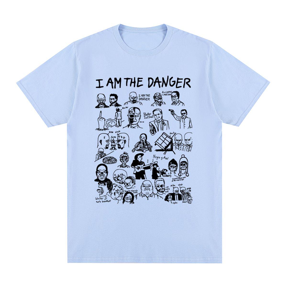 

Breaking Bad I Am The Danger Vintage T-shirt Harajuku Heisenberg Casual Cotton Men T shirt New Tee Tshirt Womens Tops 4XL