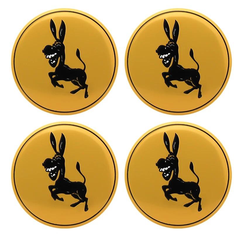 4PCS/Set Universal 56mm Car Wheel Hub Stickers Waterproof Decals Auto Rim Decoration Accessories
