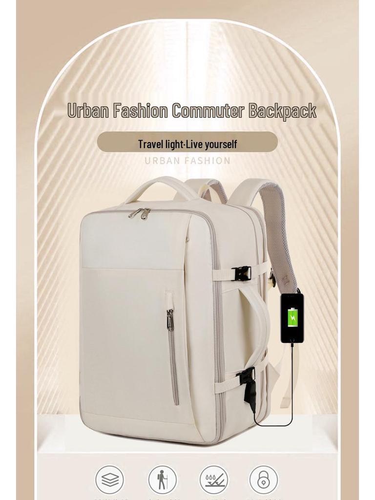 Erweiterbarer USB Business-Reiserucksack für Damen