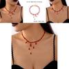 Art Deco Crystal Necklace For Women With Copper Chain Geometric Pendant