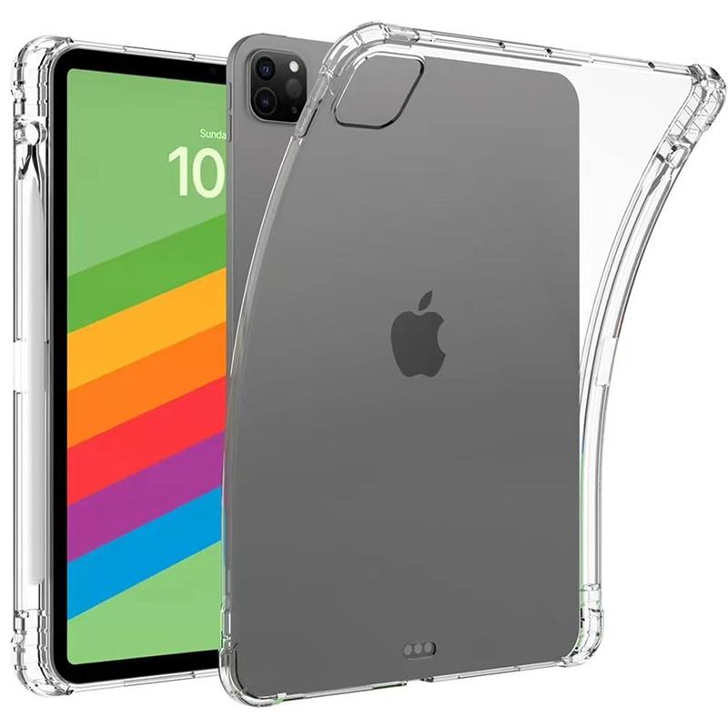 Soft TPU Case for iPad Pro 11inch (2024/2025) Ultra-Thin Clear Case Stylus Pencil Holder Slot Slim Back Clear Protective Cover