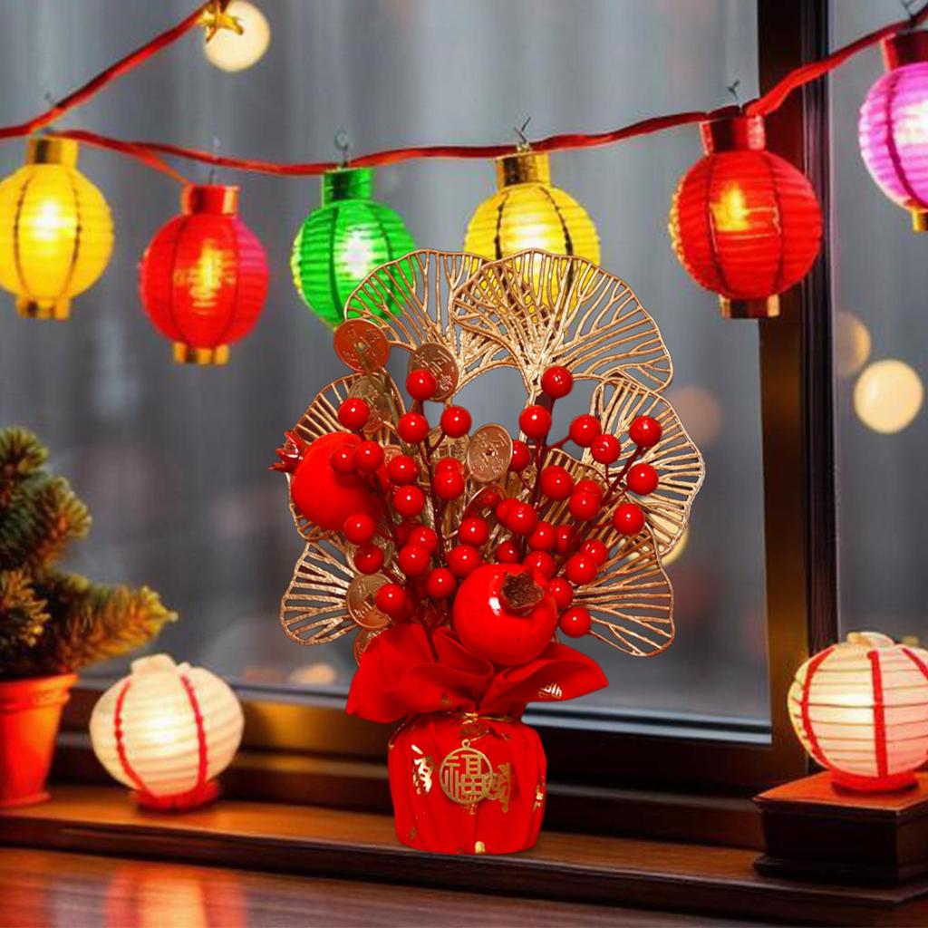 Chinese Lucky Tree Money Lunar New Year Decor Holiday Embellishments Gift Tabletop Decor for Wealth and Good Luck Car Party