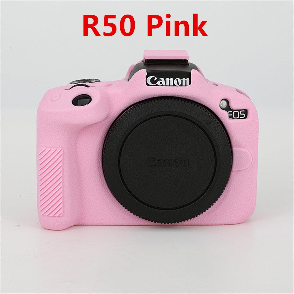 Litchi Pattern Soft Silicone Camera Body Case For Canon EOS 5D3 5D4 R50 R6 R6II R8 Rubber Cover Skin