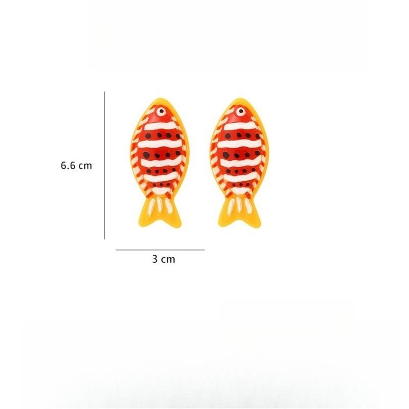 Colorful Animal Fish-shaped Pendant Necklace Summer Beach Party Necklace Jewelry Accessories Cute Korean Style Jewelry
