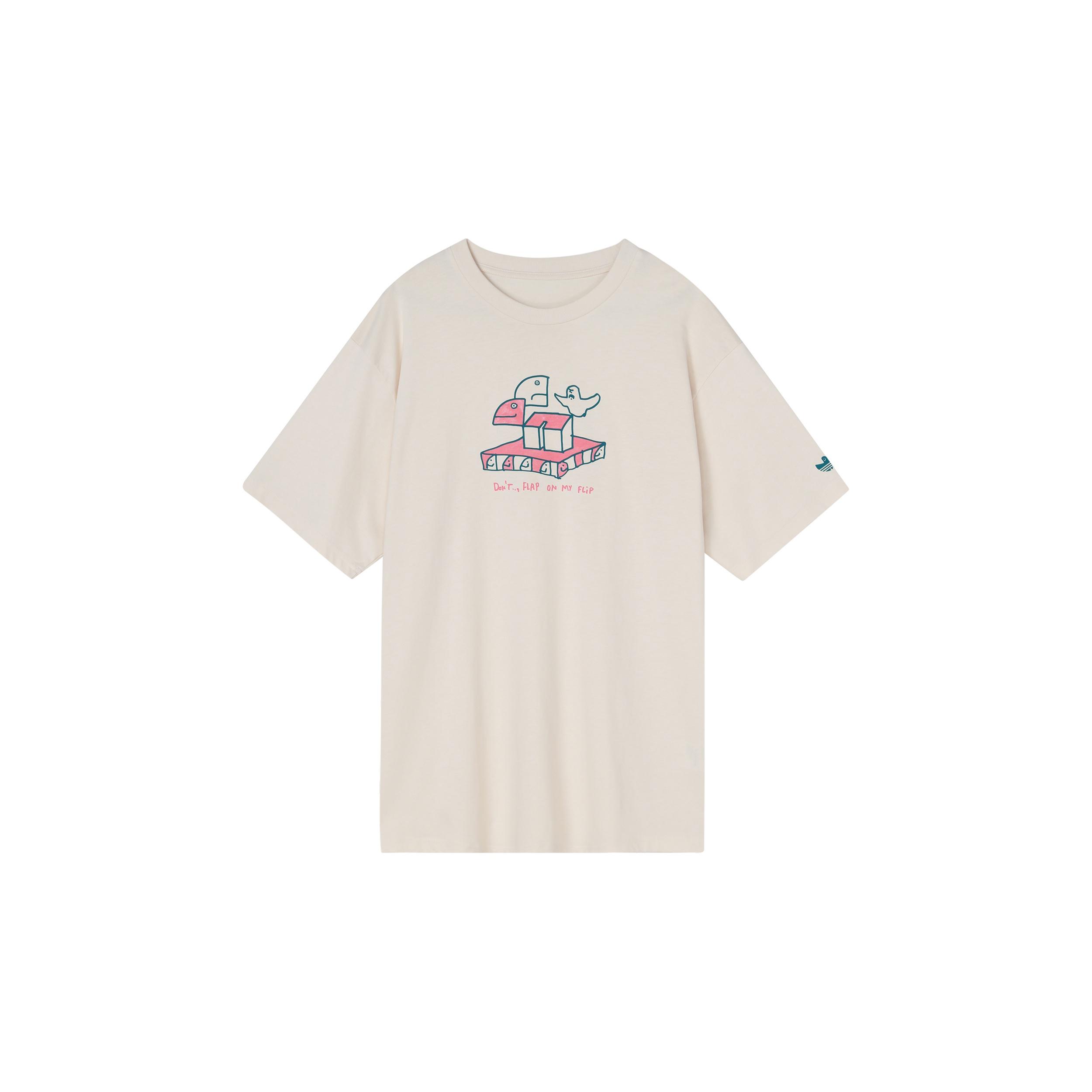 adidas originals Casual Breathable Cartoon Pattern Alphabet Sports Short Sleeve Couple Style Gray White Men s HC2192 XS