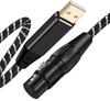 Кабель USB-мікрофона NCGGY 2,8 м USB-XLR Жіночий кабель-перехідник XLR для ПК, караоке, студійного запису