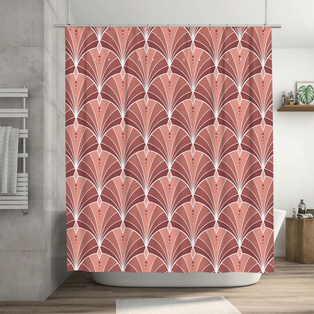 Tiger Pattern Shower Curtain Polyester Fabric Bathroom Decor Home Accessories Waterproof Printing 3D Printed 72X84 Inches Pink P