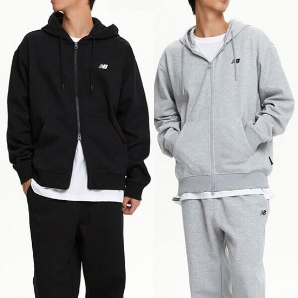 New Balance Uni Essential Small Logo Hoodie Zip Up Nbmdfco103 2 Types 1 Pack