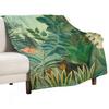 The Equatorial Jungle - Henri Rousseau Throw Blanket Thins Picnic Luxury Bed Linens Blankets