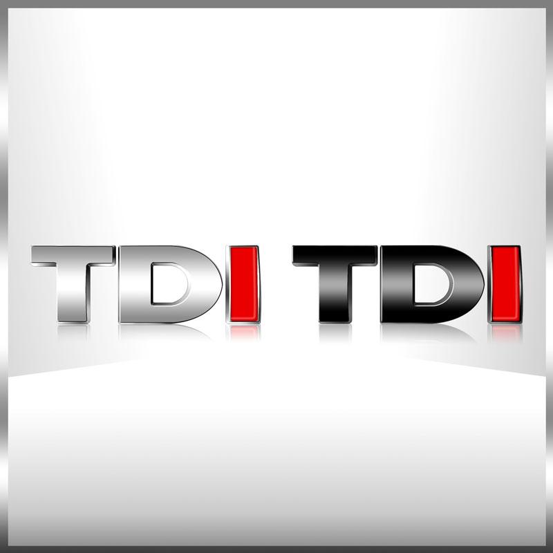 Kreativ 3D ABS TDI Bokstav Logo Emblem Bil Skärm Sida Bakre Baklucka Märke Klistermärke För Golf 4 5 6 MK4 MK5 Passat Jetta Polo