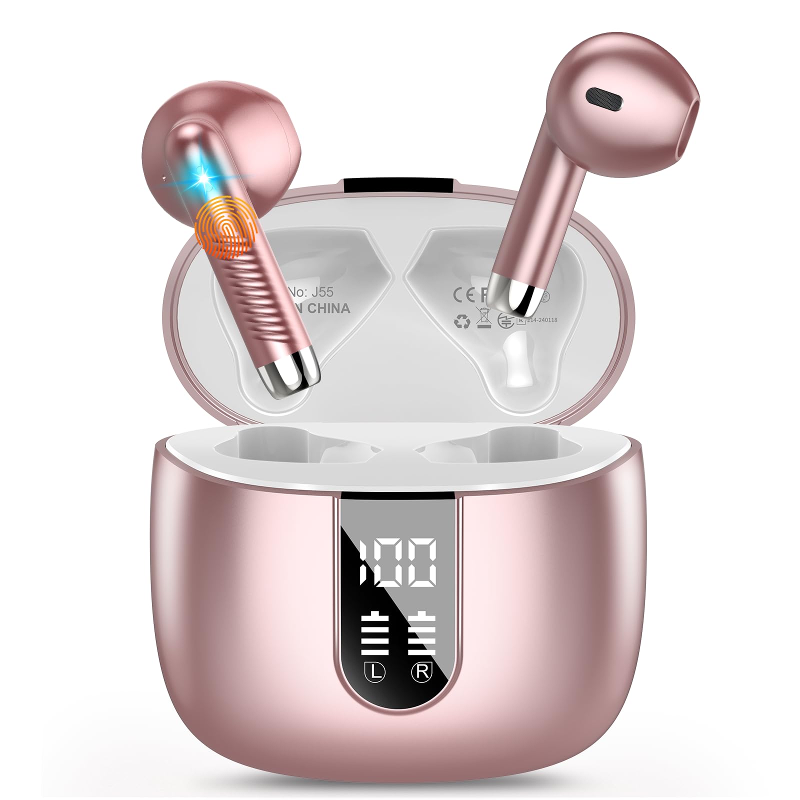 

Беспроводные наушники Bluetooth Новейший Bluetooth Bluetooth ENC Шумоподавление при звонках Качество звука Hi-Fi Bluetooth-наушники Долгое время работы Bluetooth