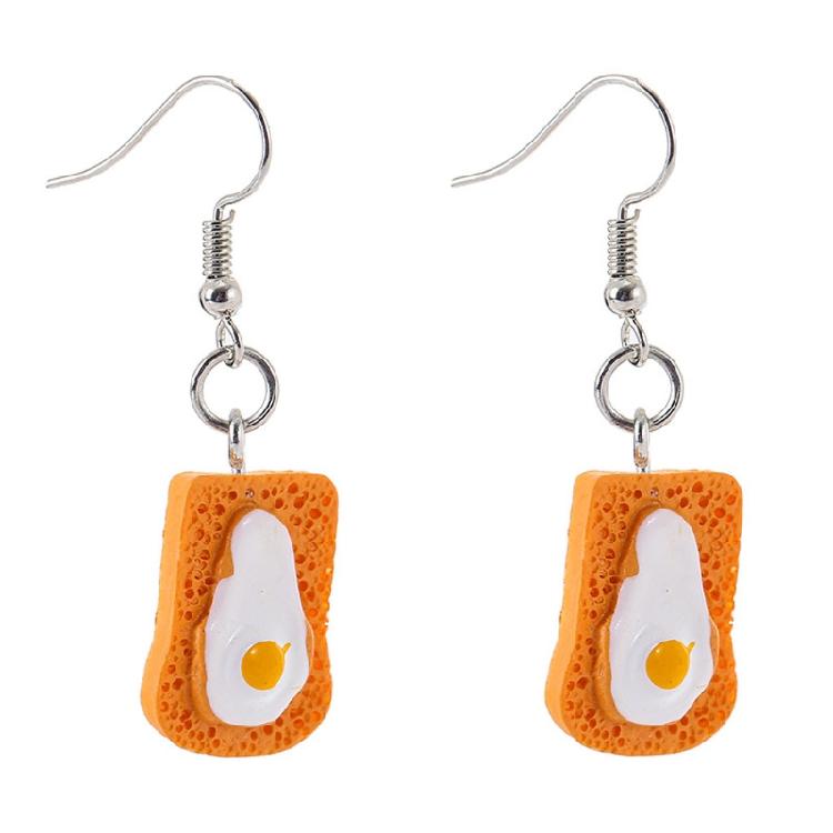 Trendige Multi-Typ-Pins Ohrringe Damen Minimalistisch Simulierte Brot Ohrstecker