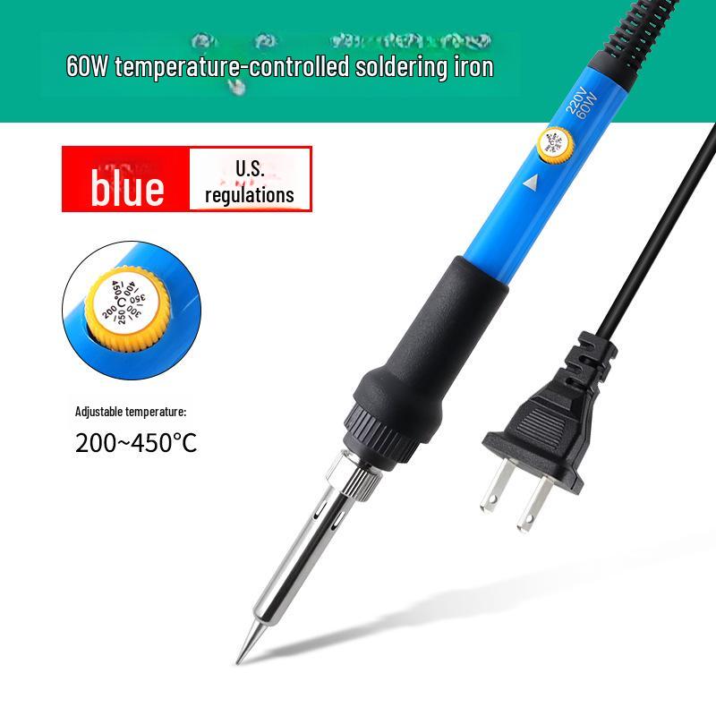 

Электрический паяльник с регулировкой температуры 60 Вт для домашнего использования - Европейский/Американский инструмент для ремонта