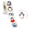500 Stickers/roll Penguin Animal Stickers Cute Children's DIY Suitcase Scooter Water Cup Roll Stickers