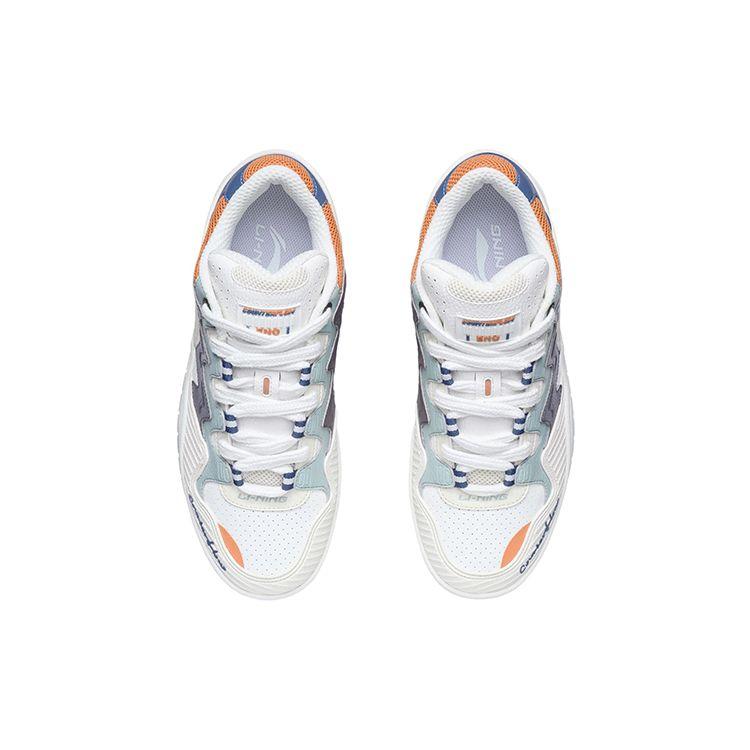 Li Ning CF The One Casual Slip Resistant Durable Low Top Skate Shoes Men Sneakers White Blue Black AGCR469-1