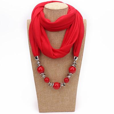 Gorgeous Beads, Circular Ring Scarf, Women's Scarf Accessories, Necklace, Ethnic Style Scarf