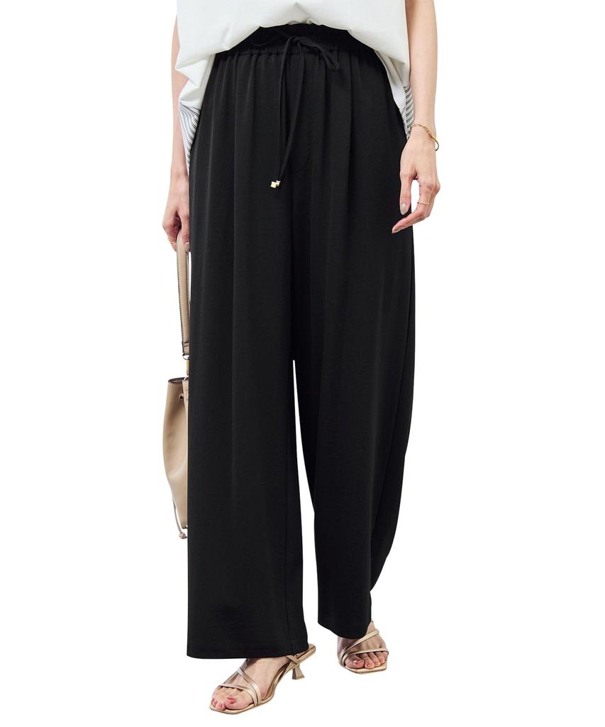 Rope Picnic Jog Easy Wide Pants GDS55030 Black Main Size 38 Set-Up Women's (01)
