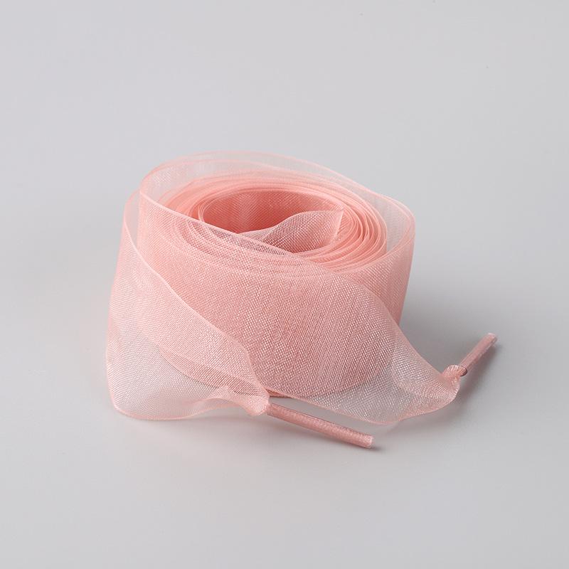 1Pair Women's Soft Casual Flat Shoestrings for Sneaker 2.5CM Wide Shoe Accessories Shoe Laces Silk Satin Ribbon Shoelaces