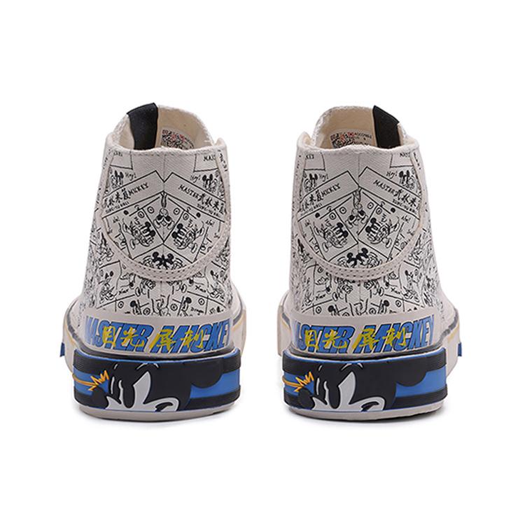 Li Ning Wave Breathable And Wear resistant High top Skateboard Shoes Men's White AGCQ165-2