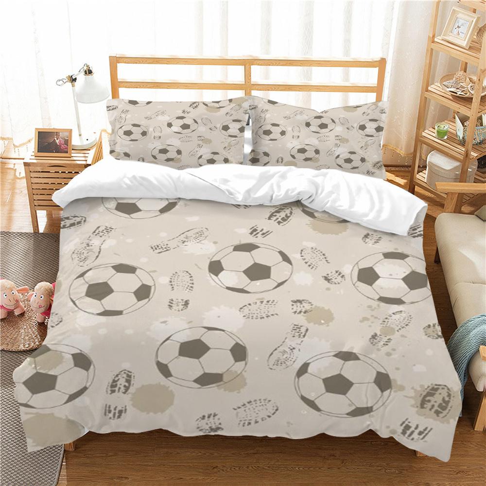 Duvet Cover Football Quilt Cover Queen Size Bedding Home Textiles 3D Printed Children Teen Soft Bedding Cover Set