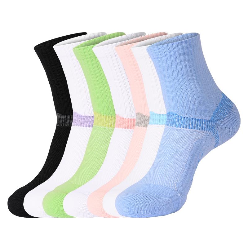 Women's Thick Hair Ring Professional Badminton Tennis Reinforced Arch Boneless Non Slip Tube Socks