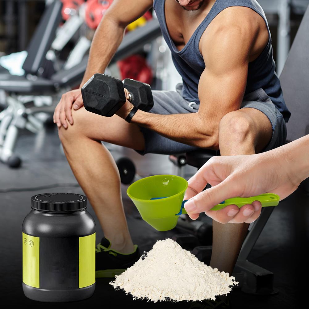 Measuring Scoop with Sliding Base Coffee Scoop Funnel Multi-Function Kitchen Funnel Scooper for Protein Powder