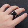Adjustable Hip Hop Stainless Steel Biker Promise Spider Ring Simulation Animal Halloween Punk