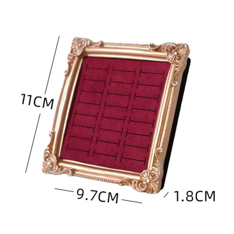 

Photo Frame Jewelry Stand Creative Retro Ring Display Rack Counter Ring Storage Display Holder Live Jewelry Shooting Props красный