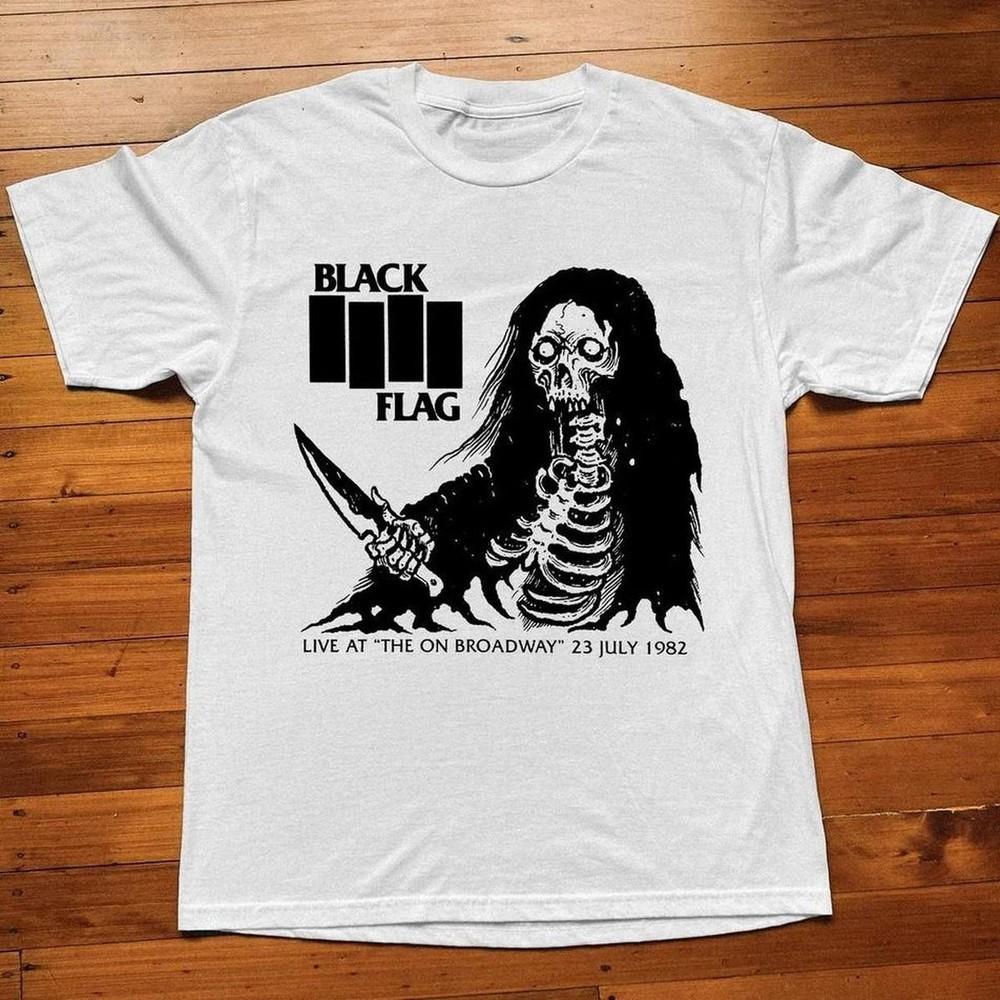 Черный Флаг 1982 тур Хлопковая футболка Gildan Тур Концерт SG201 Унисекс Футболка XL