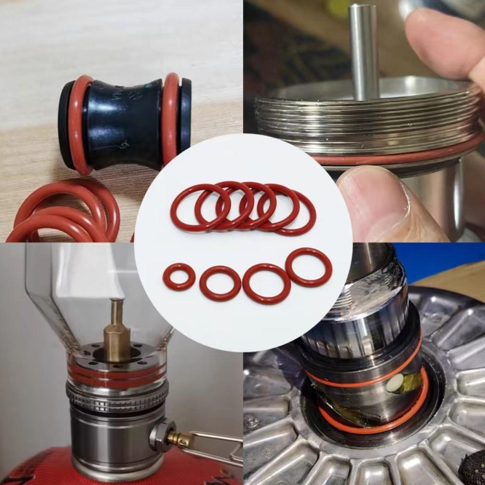 225PCS High-temperature Resistant Silicone O-Ring Set Oil-Resistant Rubber O-Ring Seal  Pipelines