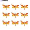 15PCS Enamel Colorful Dragonfly Charms Pendant Supplies For DIY Handmade Earrings Bracelets Jewelry Making Findings Accessories