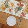 Fall Table Runner Pumpkin Maple Leaf Watercolor Vintage Table Runners Seasonal Autumn Thanksgiving Harvest Home Kitchen Dining Party Decorations