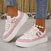 Fashion Trendy Women's Board Shoes 2024 Autumn New Casual Color Blocked Sports Thick Soled Low Top Vulcanized Shoes Platform Sneakers