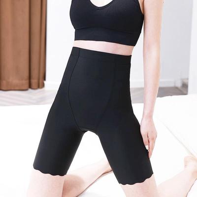 Plus Size High Waist Ice Silk Safety Shorts - Anti-Exposure, No Roll Edge, Cool & Comfortable