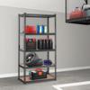 5-Tier Adjustable Heavy Duty Metal Storage Shelf, 2000 lbs 36"×18"×72" Black Rack for Garage Kitchen Basement Laundry