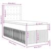 Box Spring Bed with Mattress Black 90 x 190 cm Velvet