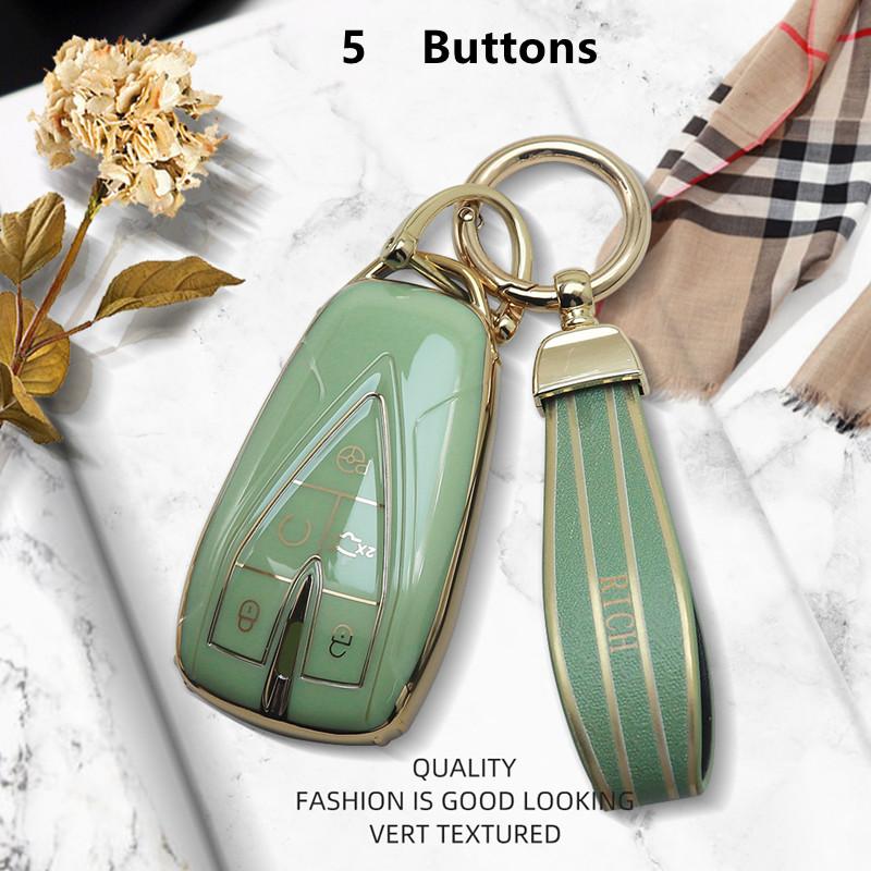 Luxurious Golden Edge Remote Key Case Cover For Changan CS35Plus CS55Plus CS75Plus   Protective Shell Car