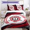 Sheffield United Football Bedrucktes 3-teiliges Bettwäscheset, Bequemes hautfreundliches Schlafzimmer-Bettbezug-Set