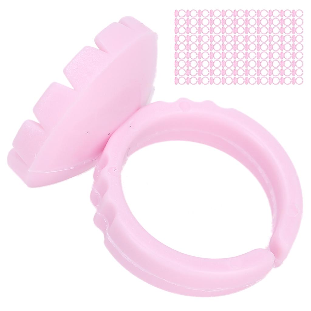 100pcs Disposable Eyelash Glue Ring Cup Eyelash Extension Glue Holder Accessory