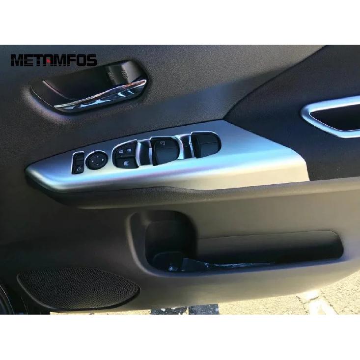 Front Door Window Lift Switch Cover Trim ide Armrest Frame For Nissan Serena C27 2016-  Matte Interior Accessories ABS Matte Plastic