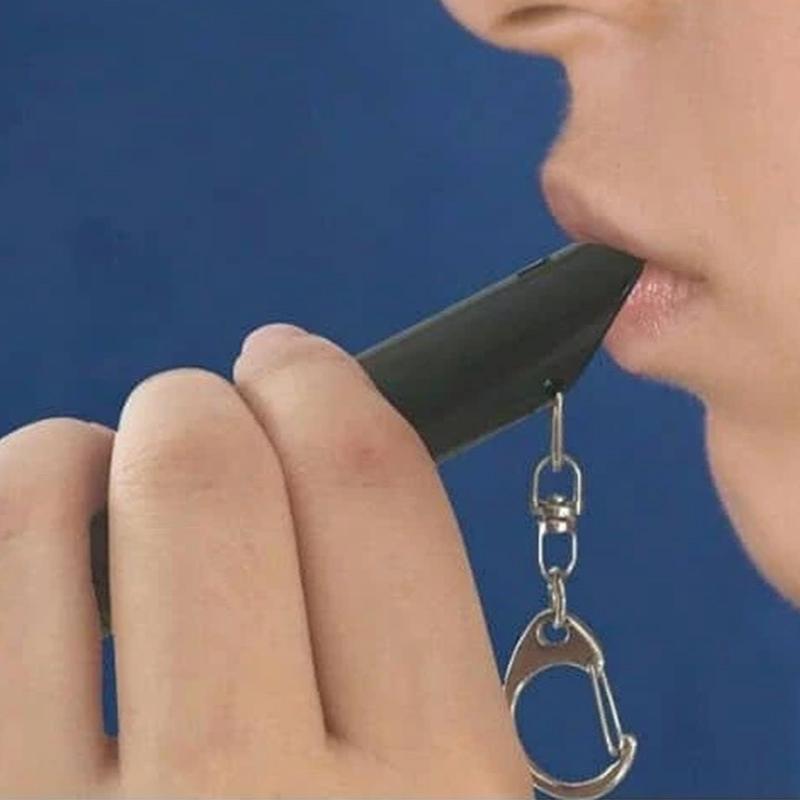 3 In 1 Emergency Ballpen With Led Flashlight & Whistle Keychain