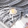 Two Tone Knitted Sofa Throw Blanket Soft Air Conditioning Blanket for Bed Nap Office
