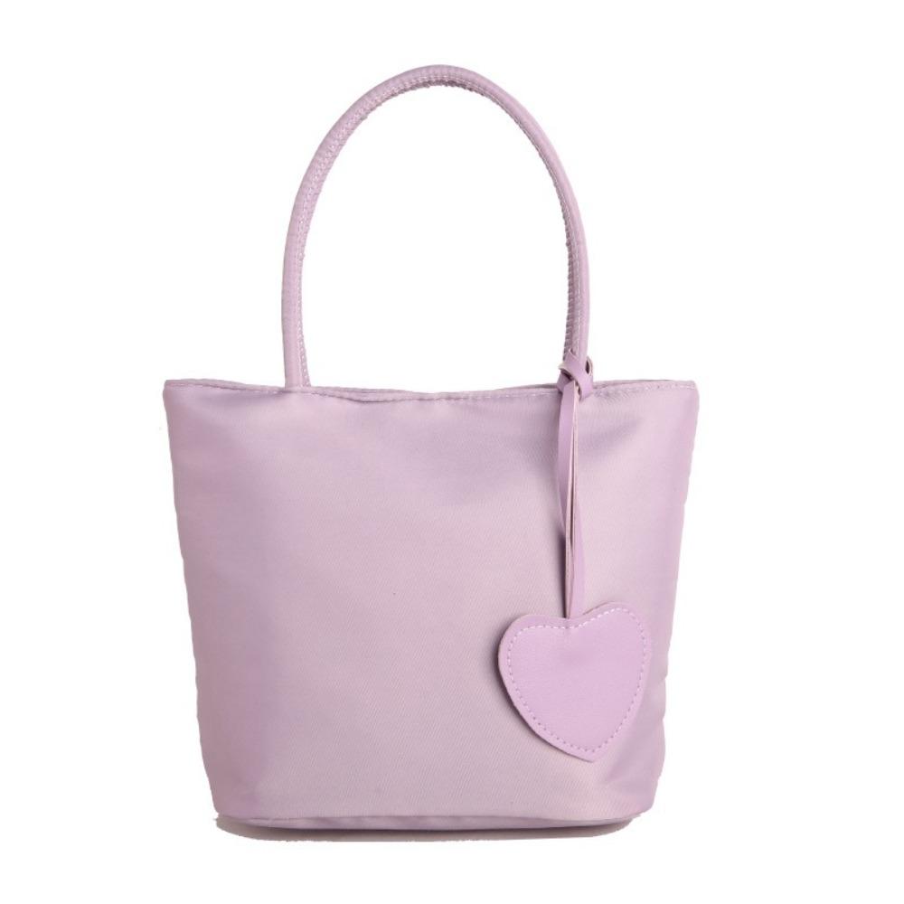 Mit Herzanhänger Unterarmtasche Koreanischer Stil Oxford-Stoff Umhängetasche Nylon-Tragetasche Damen