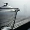 Gaiwan Trasparente in Vetro da 150ml con Bocca Stile Giapponese Tazza per Preparare il Tè Verde